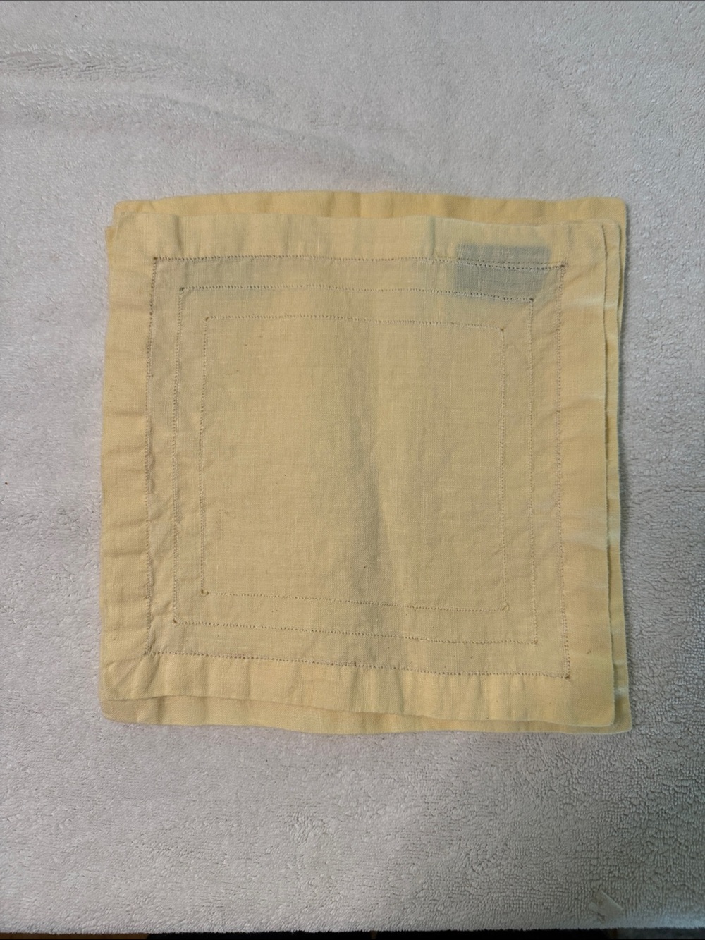 4 yellow linen napkins from Ralph Lauren home